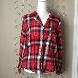 Victoria's Secret Plaid Long Sleeve Pajama Set
